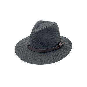 San Diego Hat Co. Fedora Style Straw Hat UPF 50 Black